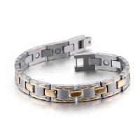 Stainless Steel Jewelry Bracelet, 304 Stainless Steel, fashion jewelry & Unisex, original color, 12mm, Length:Approx 8.66 Inch, Sold By PC