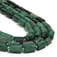 Emerald Beads, with Seedbead, Column, polished, fashion jewelry & DIY & different size for choice & faceted, 8x11mm, Sold Per Approx 7.5 Inch, Approx 15 Inch Strand