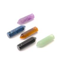 Gemstone Pendants Jewelry, Natural Stone, Artemis, polished, different materials for choice, more colors for choice, 8x30mm, Sold By PC