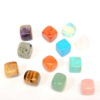 Kamień naturalny Ozdoba, Kwadrat, obyty, do wyboru różne materiały, dostępnych więcej kolorów, 15x15mm, sprzedane przez PC