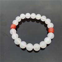Ágata jóias pulseira, ágata, polido, unissex, cores misturadas, 10mm, comprimento Aprox 19 cm, vendido por PC