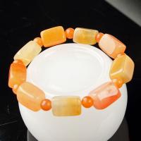 Lighter Imperial Jade Bracelet, Carved, for woman, yellow, Length:Approx 19 cm, Sold By PC