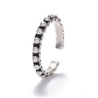 Латунь Манжеты палец кольцо, Регулируемый & Женский, серебряный, 17mm, продается PC