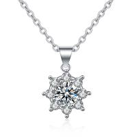 Cubic Zircon Micro Pave Brass Necklace, micro pave cubic zirconia & for woman, silver color, 15.30mm, Length:Approx 45 cm, Sold By PC