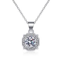 Cubic Zircon Micro Pave Brass Necklace, plated, micro pave cubic zirconia & for woman, silver color, 10.80mm, Length:Approx 45 cm, Sold By PC