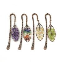 Zinc Alloy Bookmark Natural Stone with Zinc Alloy Tree antique copper color plated & Unisex Sold By PC