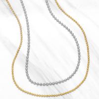 Stainless Steel Chain Necklace, 304 Stainless Steel, with 1.97 extender chain, Round, Vacuum Plating, fashion jewelry, more colors for choice, 3x3mm, Length:17.72 Inch, Sold By PC