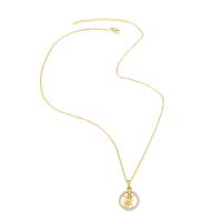 Cubic Zircon Micro Pave Brass Necklace with 1.97 extender chain 12 Signs of the Zodiac gold color plated & micro pave cubic zirconia golden nickel lead & cadmium free Length 17.32 Inch Sold By PC