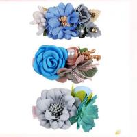 Children Hair Accessory, Cloth, Flower, handmade, 3 pieces & Girl, mixed colors, 760mm, 3PCs/Set, Sold By Set