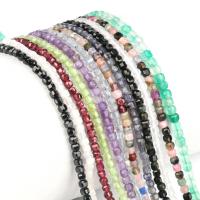 Gemstone Beads, Cube, polished, fashion jewelry & DIY & different materials for choice & faceted, 3mm, Sold Per Approx 15 Inch Strand