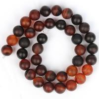 Gobi Achat Perle, rund, poliert, DIY & verschiedene Größen vorhanden, dunkle Kaffee-Farbe, verkauft per ca. 15 ZollInch Strang