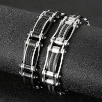 Bijoux bracelet en acier inoxydable, acier inoxydable 316L, bijoux de mode & pour homme, plus de couleurs à choisir, 15mm, Longueur:Environ 8.27 pouce, Vendu par PC