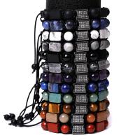 pierre gemme bracelet, avec corde de coton, unisexe & styles différents pour le choix, Longueur:Environ 7.3 pouce, Vendu par PC
