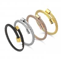304 Stainless Steel Cuff Bangle, plated, Adjustable & Unisex, more colors for choice, 4mm, Length:Approx 8 Inch, Sold By PC