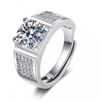 Cubic Zirconia Micro Pave Brass Ring plated Adjustable & micro pave cubic zirconia & for woman silver color 17mm Sold By PC