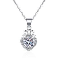 Cubic Zircon Micro Pave Brass Necklace, micro pave cubic zirconia & for woman, silver color, 7.50mm, Length:Approx 45 cm, Sold By PC