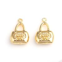Μενταγιόν Brass Κοσμήματα, Ορείχαλκος, επίχρυσο, χρυσαφένιος, 12x10x5mm, Sold Με PC