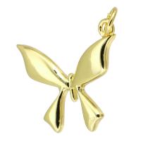 Brass Jewelry Pendants, Butterfly, gold color plated, fashion jewelry & DIY, golden, 22x18x2mm, Hole:Approx 3mm, 10PCs/Lot, Sold By Lot