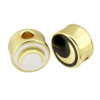 Brass Jewelry Beads Round gold color plated fashion jewelry & DIY & enamel Approx 3mm Sold By Lot