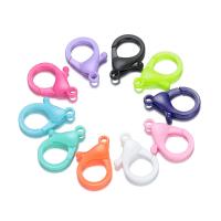 Plastic Lobster Clasp, plated, DIY, more colors for choice, 35mm, Approx 30PCs/Bag, Sold By Bag