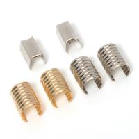 Crimp Bead Cover, Brass, plated, Different Shape for Choice & DIY, more colors for choice, nickel, lead & cadmium free, 8x13mm, Approx 100PCs/Bag, Sold By Bag