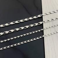 Nehrđajućeg čelika Bar lanac, 304 nehrđajućeg čelika, modni nakit & možete DIY & bez spolne razlike & različite veličine za izbor, izvorna boja, 5m/Torba, Prodano By Torba