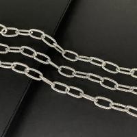 Stainless Steel Oval Chain 304 Stainless Steel Vacuum Ion Plating cross chain & fashion jewelry & DIY & Unisex original color 6.70mm Sold By Bag