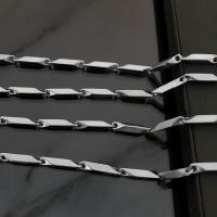 Nehrđajućeg čelika Bar lanac, 304 nehrđajućeg čelika, Romb, modni nakit & možete DIY & bez spolne razlike, izvorna boja, 16x3mm, 5m/Torba, Prodano By Torba