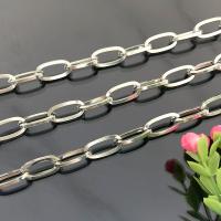Stainless Steel Oval Chain, 304 Stainless Steel, Vacuum Ion Plating, fashion jewelry & DIY & Unisex, original color, 16x8x1.60mm, 5m/Bag, Sold By Bag