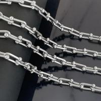 Nehrđajućeg čelika Bar lanac, 304 nehrđajućeg čelika, modni nakit & možete DIY & bez spolne razlike, izvorna boja, 16x6.50x2mm, Prodano By m