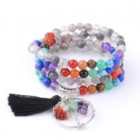 Gemstone Bracelet with Zinc Alloy Vacuum Ion Plating fashion jewelry & for woman 6mm Approx Sold Per Approx 27.17 Inch Strand