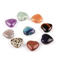 Gemstone Pendants Jewelry Natural Stone Heart polished DIY Sold By PC