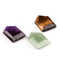 Gemstone Hängen Smycken, Natursten, polerad, olika material för val, fler färger för val, 27x20mm, Säljs av PC
