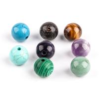 Смешанные Бусины Gemstone, Природный камень, Круглая, полированный, различные материалы для выбора, Много цветов для выбора, 18mm, продается PC