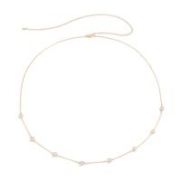 Cuivre-Coated-Fer chaîne de taille, avec perle de plastique & alliage de zinc, Placage, bijoux de mode & pour femme, plus de couleurs à choisir, Longueur:Environ 29.5 pouce, Vendu par PC