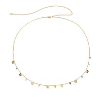 Cuivre-Coated-Fer collier, avec laiton & Acrylique, avec 11.8inch chaînes de rallonge, papillon, Placage de couleur d'or, bijoux de mode & pour femme, Longueur Environ 29.5 pouce, Vendu par PC