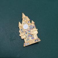 سبائك الزنك دبابيس, لون الذهب مطلي, أنماط مختلفة للاختيار & مع حجر الراين, تباع بواسطة PC