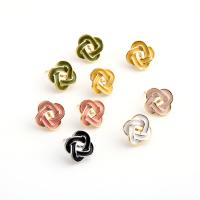 Messing Ohrring Tropfen Komponente, vergoldet, für Frau & Emaille, keine, 25x10x2mm, verkauft von Paar