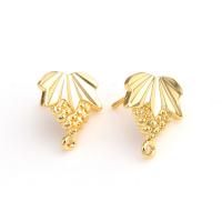 Brass Earring Drop Component, real gold plated, golden, 15x15x15mm, Sold By PC