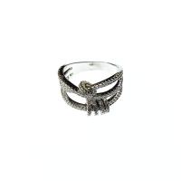 Cubi Circonia Micro Pave anello in ottone, placcato, Micro spianare cubic zirconia & per la donna, argento, 17mm, Venduto da PC