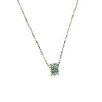 Messing Halskette, mit Titanstahl, Micro pave Zirkonia & für Frau, keine, Länge:ca. 45 cm, verkauft von PC