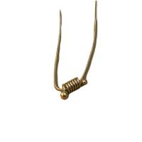 Titantium acciaio collana, per la donna, dorato, Lunghezza Appross. 45 cm, Venduto da PC
