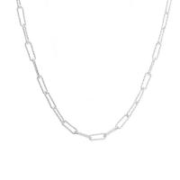 Zinklegering halskettingen, Zinc Alloy, voor vrouw, zilver, Lengte 50 cm, Verkocht door PC