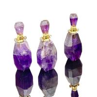 Amethyst Perfume Bottle Pendant with Zinc Alloy polished mixed colors 5-60mm Sold By PC