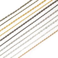 Zinc Alloy Kæde, forgyldt, du kan DIY & forskellig størrelse for valg & oval kæde, flere farver til valg, nikkel, bly & cadmium fri, Ca. 5m/Bag, Solgt af Bag