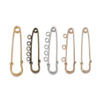 Zinc Alloy Brooch Finding Safety Pin plated DIY & for woman nickel lead & cadmium free Approx Sold By Bag