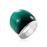 Cats Eye Finger Ring, Titanium Steel, with Cats Eye, different size for choice & for man, more colors for choice, 25mm, Sold By PC