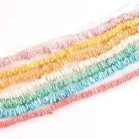 Natural Colored Shell Beads, Square, DIY, more colors for choice, 4.5-8mm, Sold Per 15.75 Inch Strand