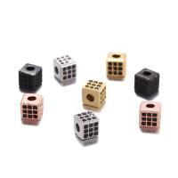 Perles cubes en laiton zircon Micro Pave, Carré, Placage, DIY & pavé de micro zircon, plus de couleurs à choisir, protéger l'environnement, sans nickel, plomb et cadmium, 6x6mm, Vendu par PC