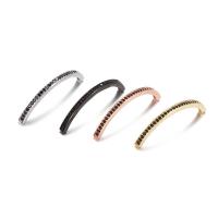 Brass Curved Tube Beads, plated, DIY & micro pave cubic zirconia, more colors for choice, nickel, lead & cadmium free, 10x5mm, Sold By PC
